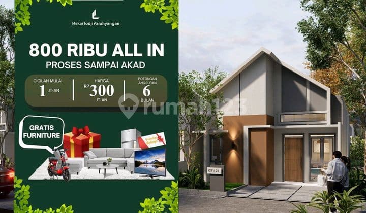Mekar Lodji Parahyangan Oase Hijau Bonus Furnished 300 Jtan Bandung Timur