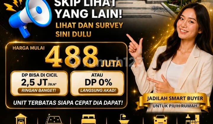 New House Free DP Starting 488 million Bonus Canopy, Water Tank, The Oso Waru Sidoarjo