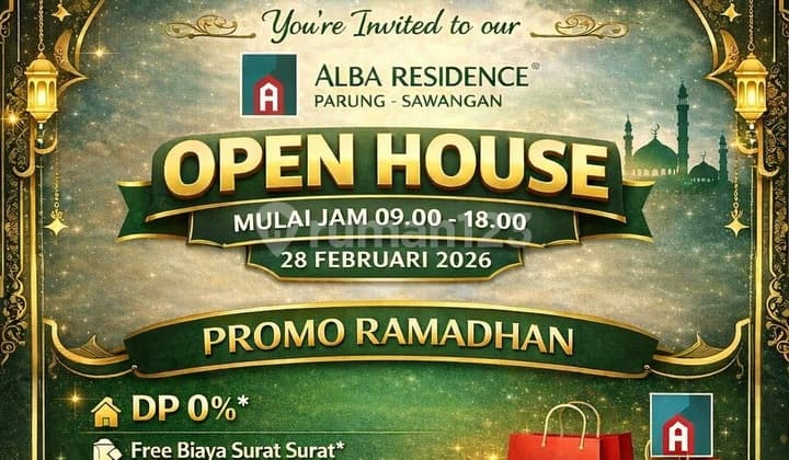 Rumah Primary Alba Residence Parung, Sawangan DP 0%, Free Biaya Surat Surat
