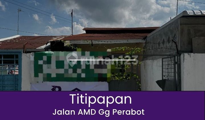 Dijual Rumah Petak 1 Lantai Murah di Jalan AMD Gg Perabot