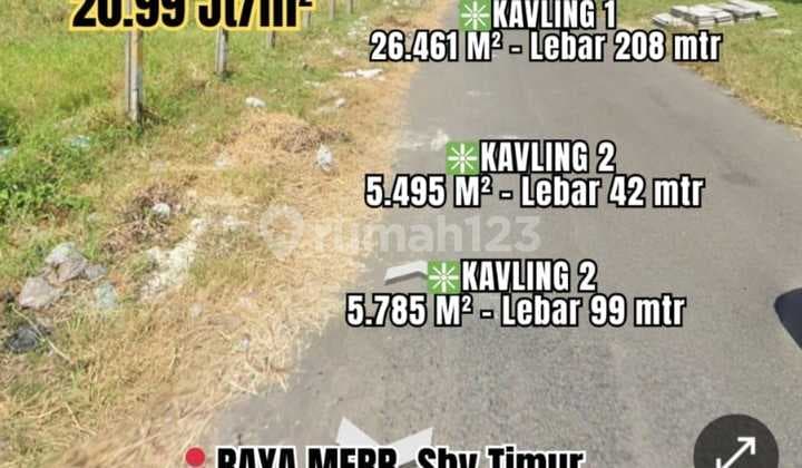 Dijual 3 Kavling Komersial Siap Bangun Surabaya Timur