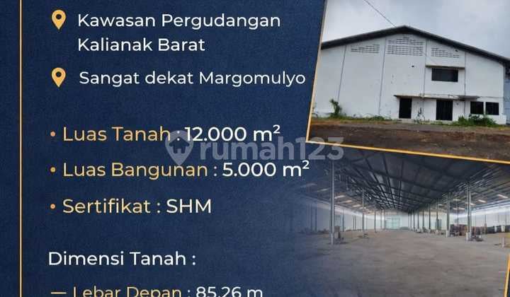 Gudang Siap Pakai Jl. Kalianak, Sby Barat Area Pergudangan