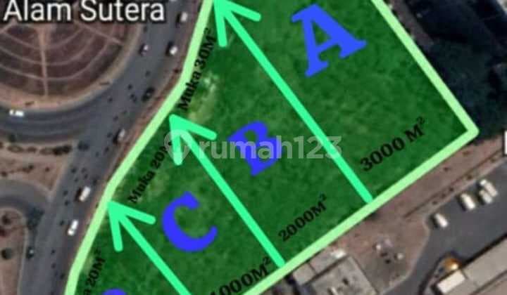 Disewakan Kavling Komersial Posisi Boulevard di Alam Sutera, Tangerang Selatan