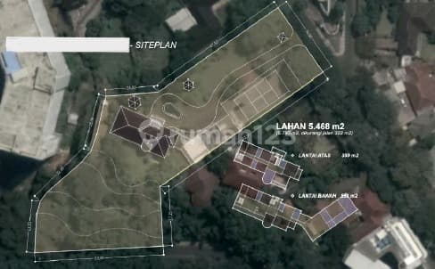 Rumah Luas Asri Ada Lapangan Tenis Sayap Dago
