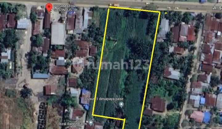 Tanah Kavling Strategis Pinggir Jalan Raya Lintas Sumatera Dekat Exit Tol Tebing Tinggi