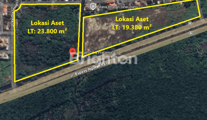 Tanah 4,3 Ha Hanya 15 Jt/M² di Jl. Bypass Nugrah Rai Denpasar Selatan