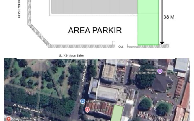 Gedung Besar Lt 569M² Lb ±1200M² Pusat Kota Malang - Lokasi Premium