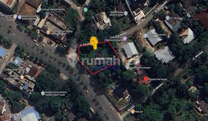 Dijual Kavling Posisi Hook Simpang Jl. Borobudur Kampung Seraya Nagoya Batam