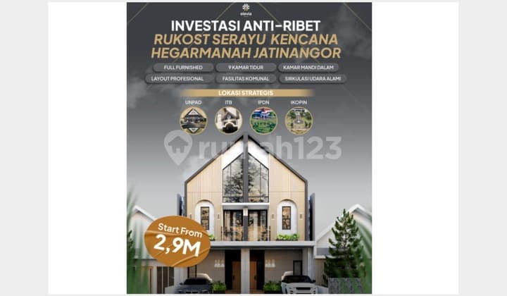 For Quick Sale: Jatinangor Boarding House with 9 Rooms - Fully Furnished & Ready for Profit