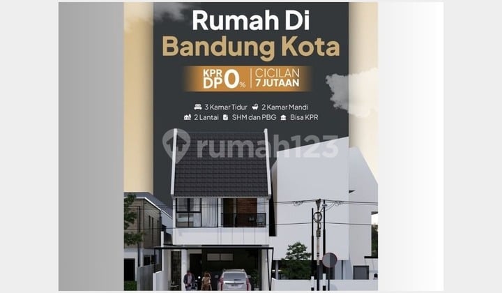 Rumah Bandung Kota 2 Lantai DP 0% Cicilan 7 Jutaan