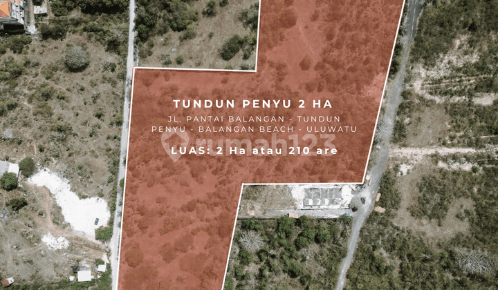 Tanah Luas 2 Hektar di Puncak Bukit Uluwatu, Bali (SHM) Banyak Pemandangan Indah