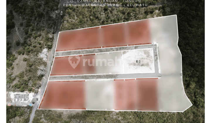 Tanah Kavling Siap Bangun Ocean View di Ungasan, Kuta Sel., Bali SHM 1200 M²
