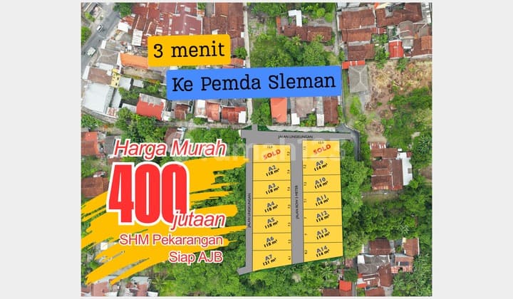 Tanah SHM Siap AJB Barat Pemda Sleman - Strategis dan Murah