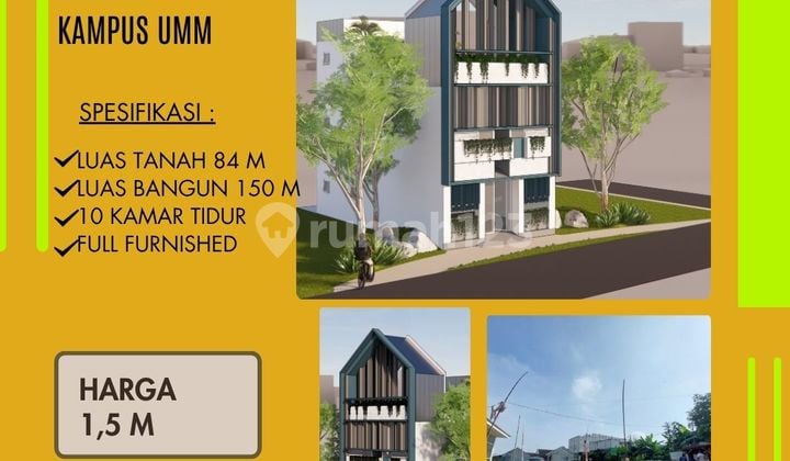 Dijual Kost Pesan Bangun Kota Malang; lokasi strategis