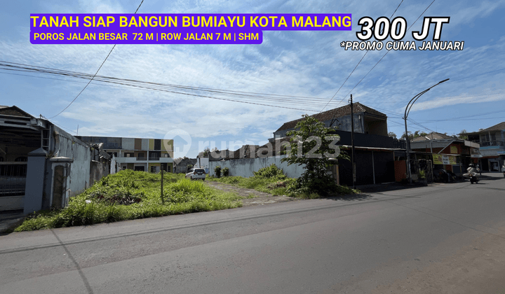 Tanah Siap Bangun Kota Malang Lokasi Poros Jalan