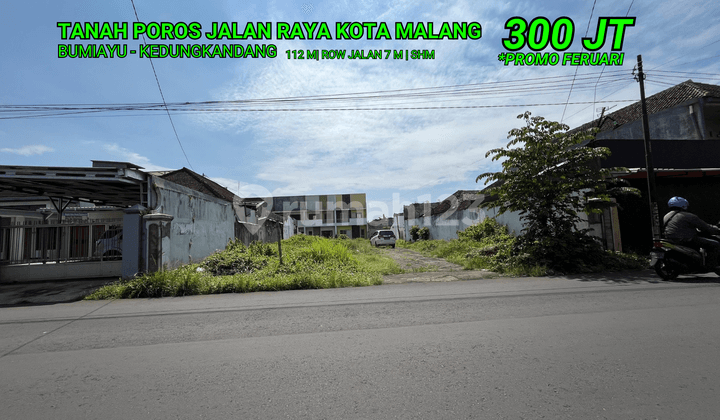 Di Jual Tanah Poros Jalan Kota Malang Dekat Gor Ken Arok