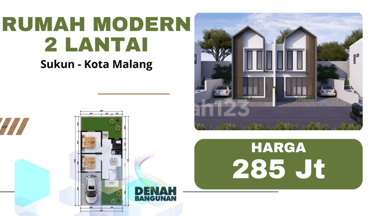 Rumah Modern 2 Lantai Sukun Kota Malang