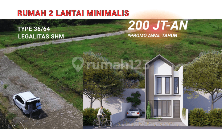 Rumah 2 Lantai Minimalis Malang Hanya 200 Jutaan, Full Furnish !!!