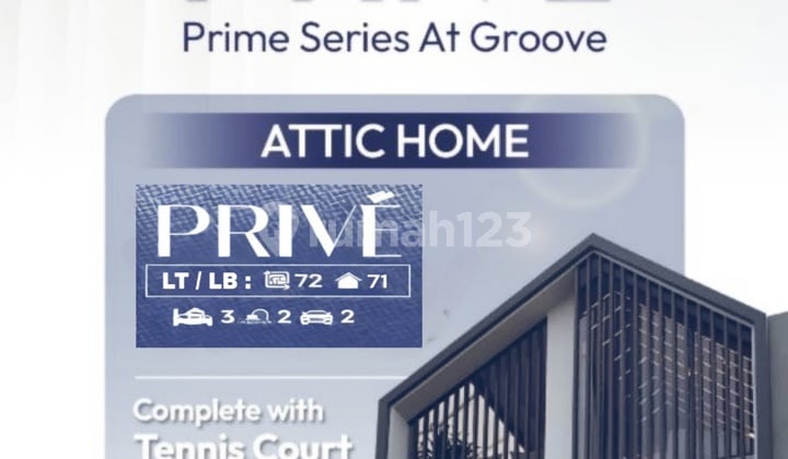 Prive Fortune Groove Rumah 2 Lantai Dp 0% Lokasi Graha Raya
