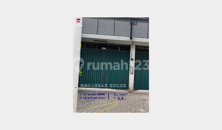 Ruko di kawasan MRT Lebak Bulus