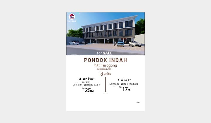 Dijual Ruko Seberang Jis Pondok Indah