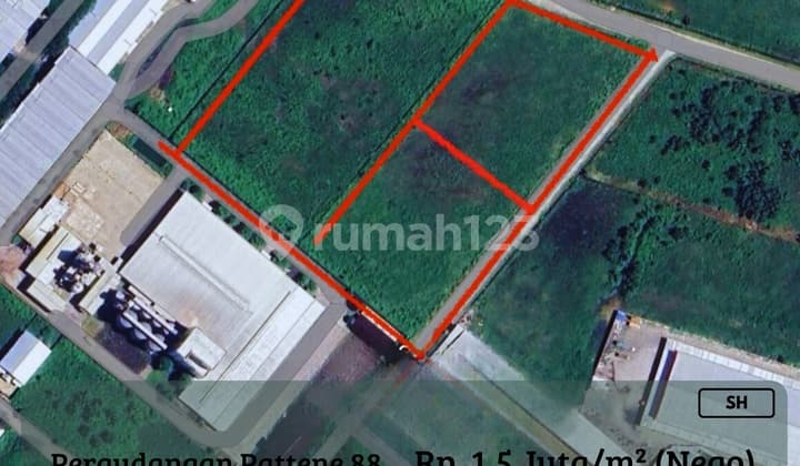 Dijual Tanah Kavling Dalam Kawasan Pattene 88 Area Industry SH