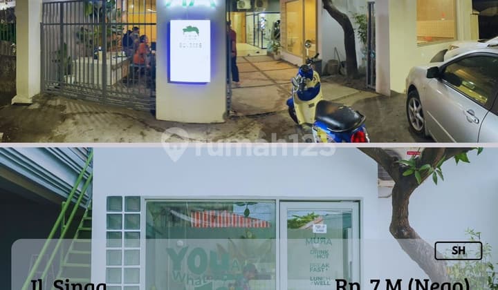 Dijual Rumah 2LT Ex Caffe Jalan Singa Strategis SH