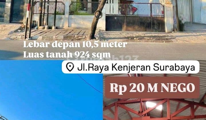Jual Cepat Rumah + Gudang Komersil di Raya Kenjeran