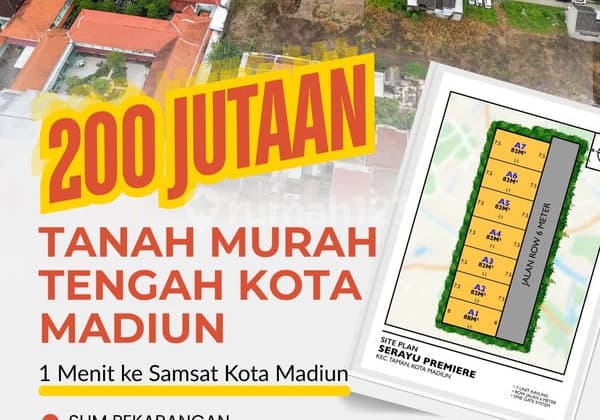 Tanah Dijual Murah Madiun Serayu Dekat Samsat