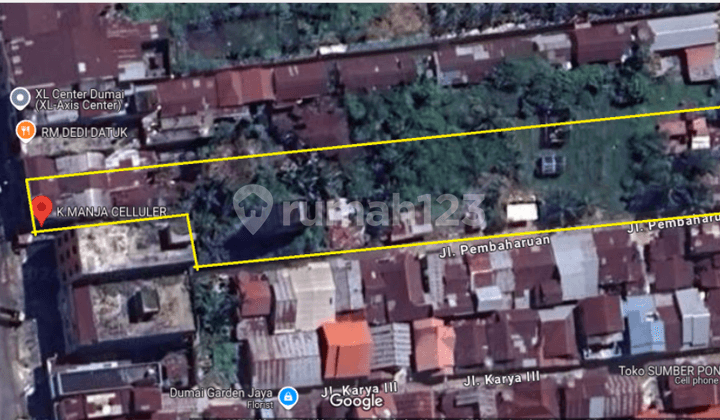 Tanah Dijual, Cbd Dumai-Riau, Lokasi Strategis, LT: 3028M2, SHM di Jl Jend Sudirman Tembus Jl Hang Tuah (Lihat Video)