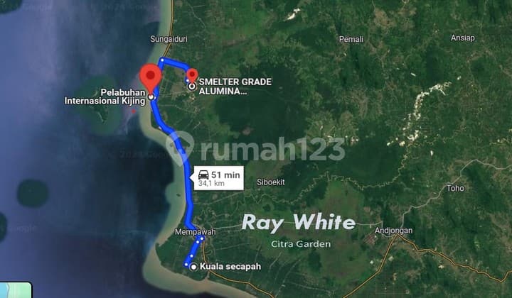 Murah!, Harga Turun, Dijual Tanah 30Ha, SHM, Prospek Cerah Dekat Toll (Lihat Video), Siap Pakai di Kuala Secapah, Dekat Pelabuhan Internasional Kijing, Ada Proyek Danatara, Kal Bar