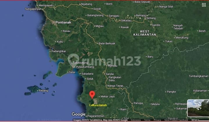 Tanah Perkebunan (Multi Fungsi) , LT : 7,6 Ha {150X510}, Jl Pelang Tumbang Titi, KM 22 (Berbatasan Dgn Perkebunan Pt Limpah Sejahtera , Ketapang, Kal-Bar