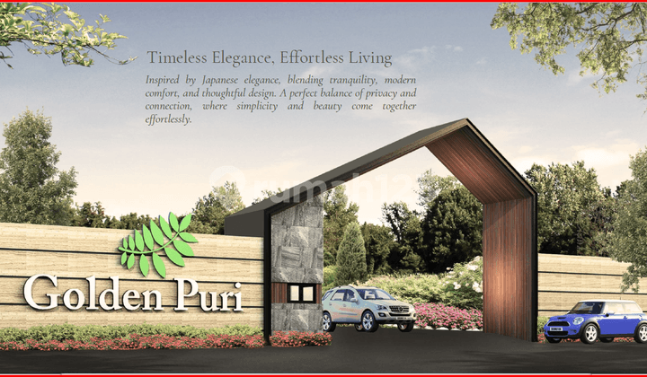 New housing, plot size 73-87 sqm, building size 153-168 sqm, limited to 15 units, access via JORR exit toll Puri, Duri Kosambi (GAL).