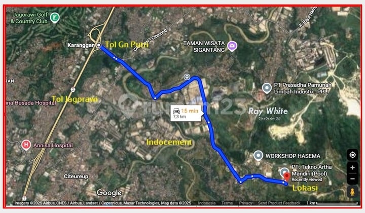 Tanah Dijual, Gn Putri, Berbatasan Konservasi Lulut Nambo, 5610M2, SHM, View Bagus (Video)- Kontur/Elevasi Lebih Tinggi, Dekat Pabrik Indocement, Sdh Diukur Bpn, di Bogor