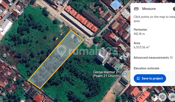 Tanah di Jual, Tengah Kota, Strategis 6730 (40X168), Akses Mudah Kesegala Arah, Cocok Usaha Anda, Pontianak, Kal-Bar
