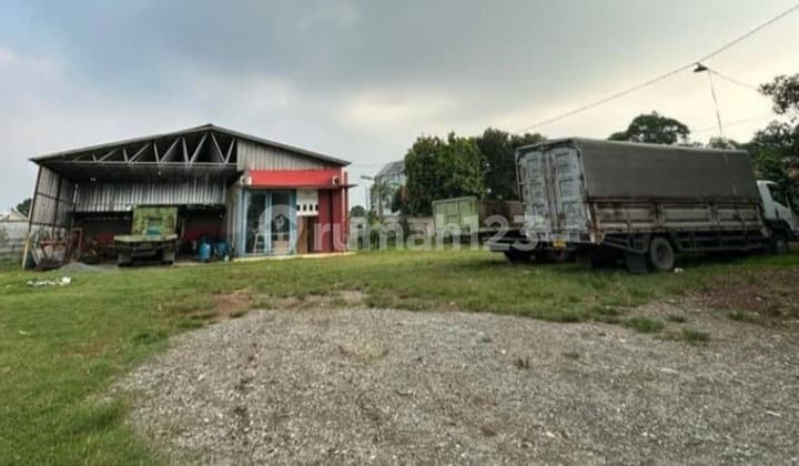 Dijual Tanah Bonus Gudang Dan Kantor Luas, Asri, Setu, Bekasi Dekat Harvest City, 15 Menit Tol Burangkeng