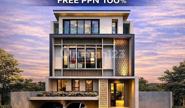 Rumah 3 Lantai di Kawasan Puri Indah Jakarta Barat Free Ppn 100%