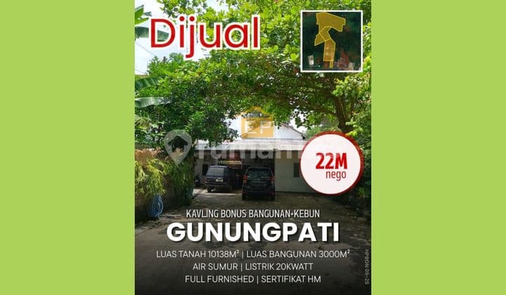 Dijual Kavling Luas Dengan Bonus Bangunan Dan Kebun Gunungpati