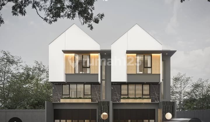 Rumah Desain Modern 3 Lantai Dala Komplek Setra Duta