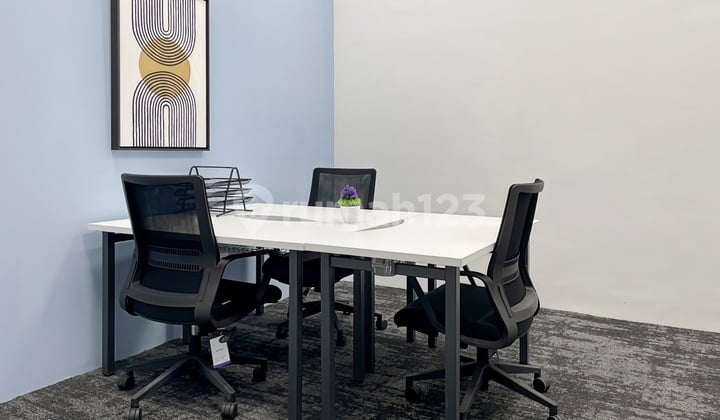 Akses satu harga ke ruang kantor profesional untuk 4 orang di HQ Delft Apartment_4 Workstations Office