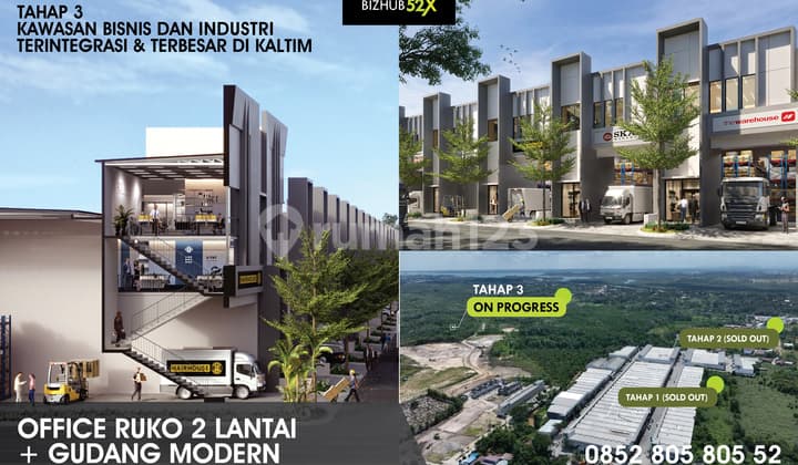 Ruko Office 2 lantai + Gudang di kawasan mandiri One Gate Kaltim
