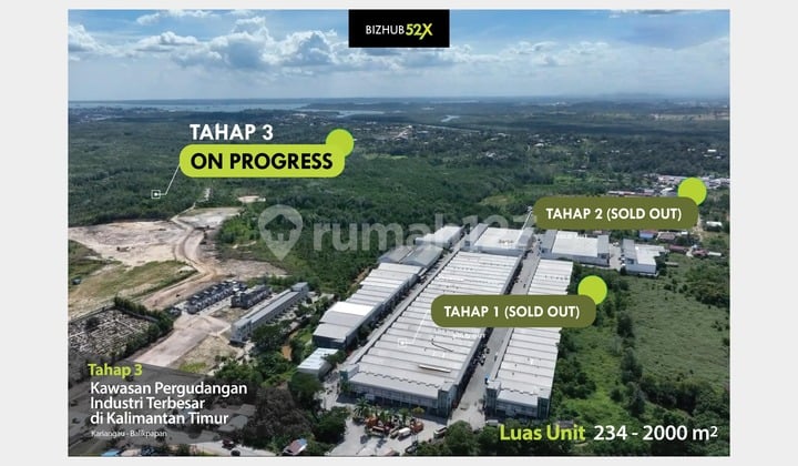 Gudang + Office 2 Lantai Bizhub52x Km5 Balikpapan One Gate System