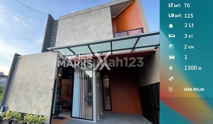 Rumah Full Furnish Siap Huni Konsep Industrial, Sukun, Malang