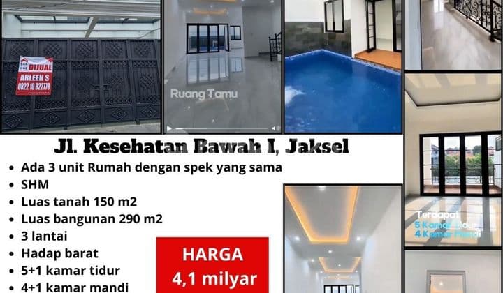 Dijual Rumah Baru 3 Lantai