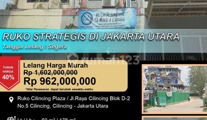 Ruko 3 Lantai Murah Letak Strategis di Cilincing