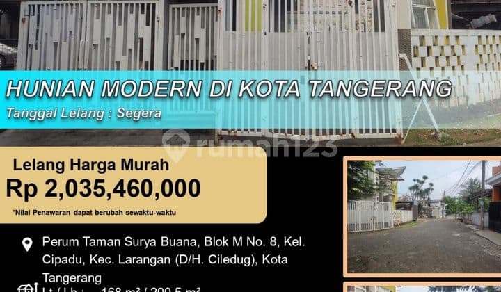 Hunian Modern 2 Lantai Letak Hoek di Tangerang