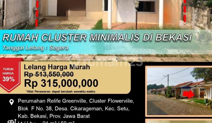 Rumah Cluster Minimalis Menarik di Bekasi