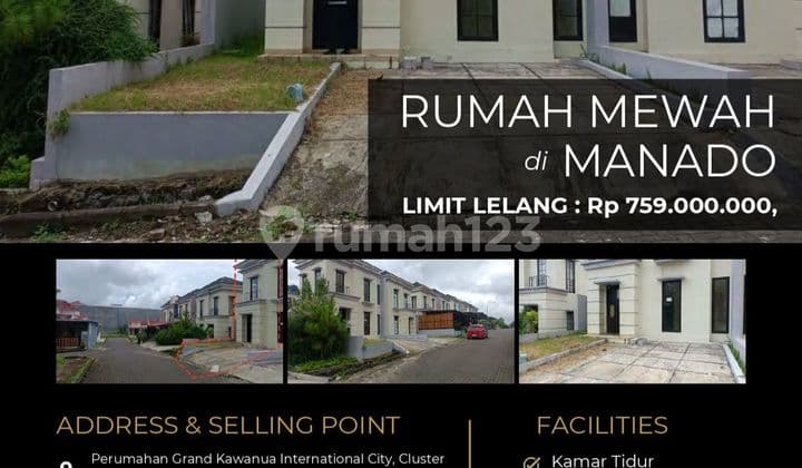 Rumah 2 Lantai Mediterania Strategis di Manado