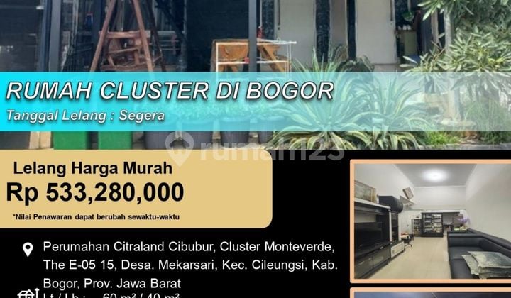 Rumah Cluster Asri Nyaman Murah di Bogor