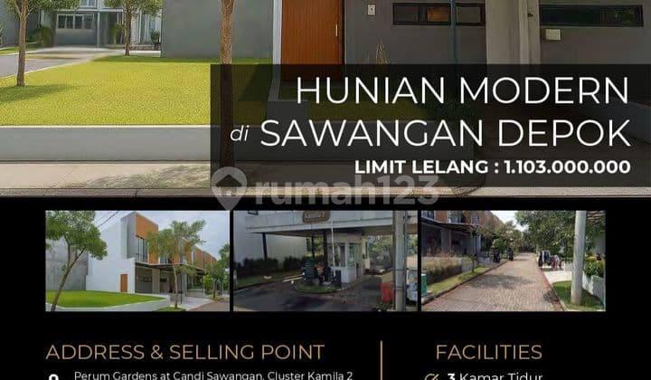 Rumah Minimalis Modern 2 Lantai Nyaman Aman di Sawangan Depok